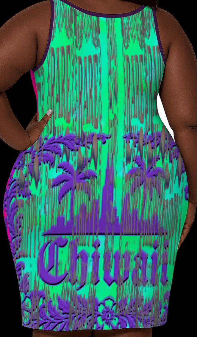 Chiwaiian Dress - Pink/Neon