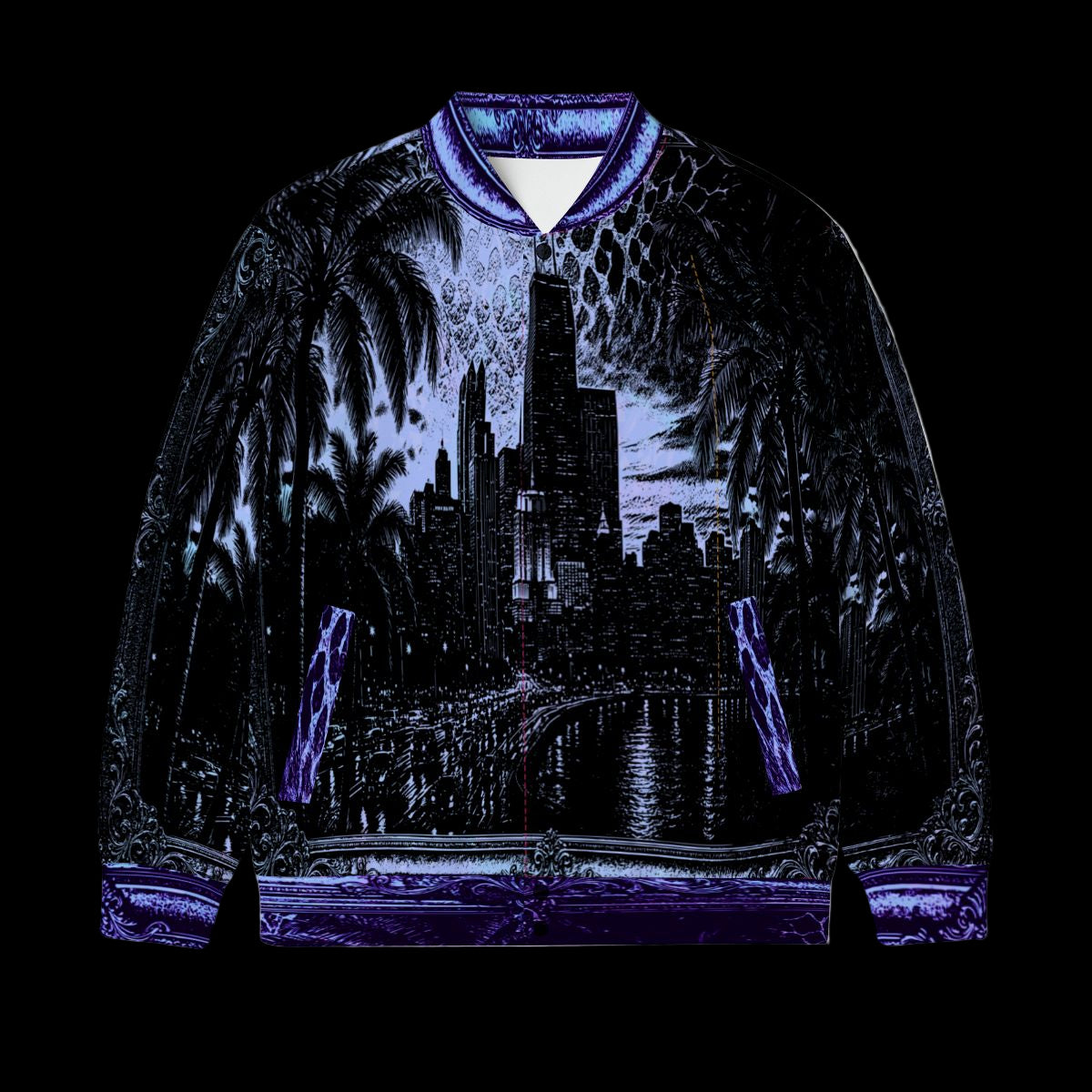 Chiwaiian Snap Jacket - Deep Black Pearl