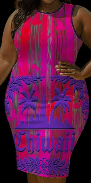 Chiwaiian Dress - Pink/Neon