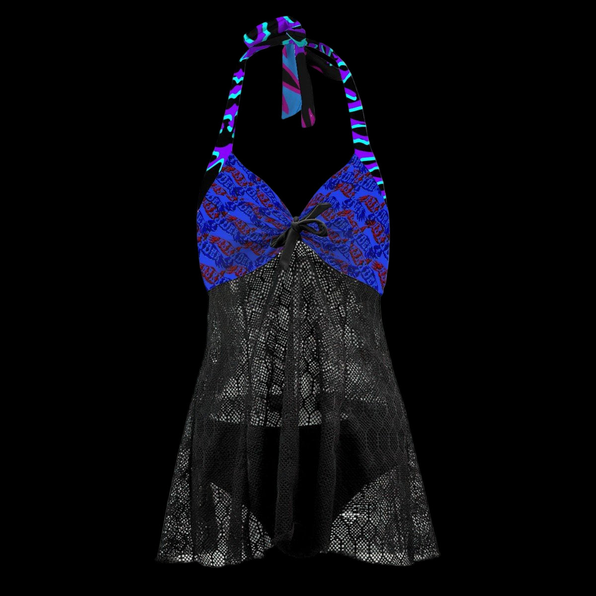 Hyryder Lace-Up Skirted Two Piece Swimsuit