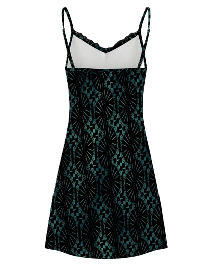 VECTRA EMERALD LACE SLIP DRESS