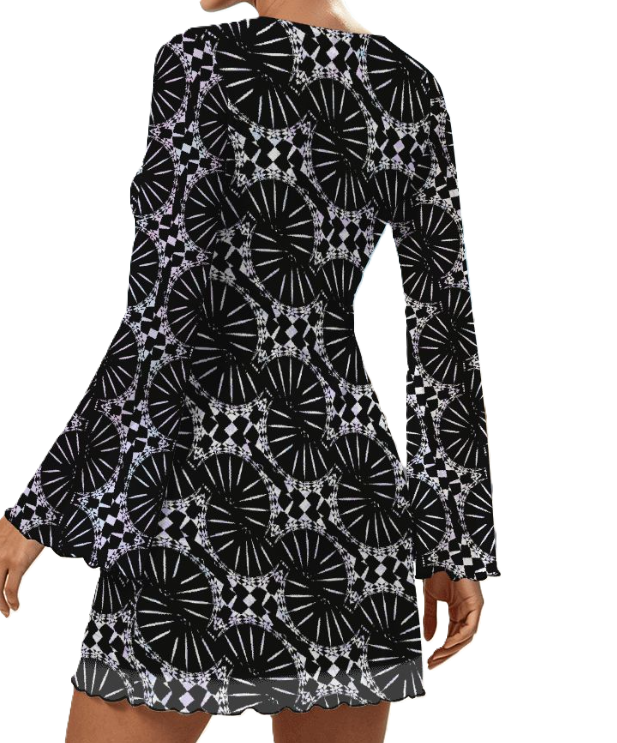 VECTRA BLACK PEARLE MESH MINI DRESS
