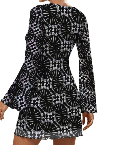 VECTRA BLACK PEARLE MESH MINI DRESS