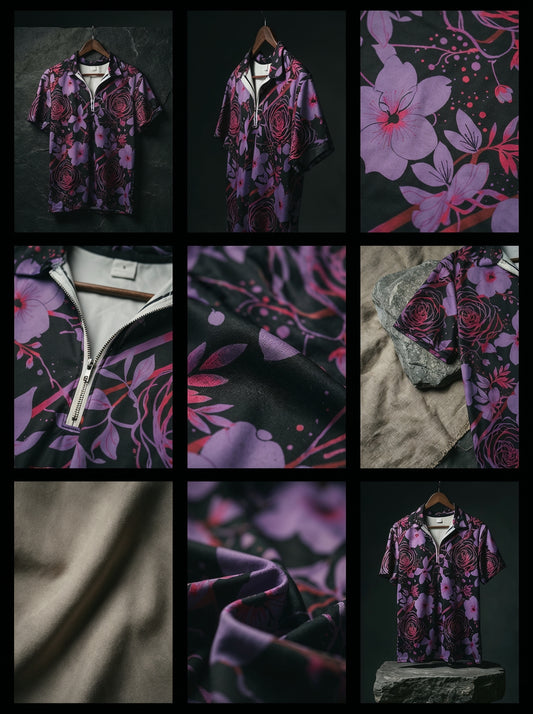 CHIWAII™ Men's Short-Sleeved Quarter-Zip Polo